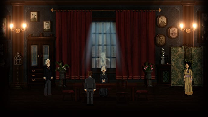 A seance in An English Haunting