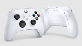 a photo of the xbox series x and s controller, the official one from microsoft, in white